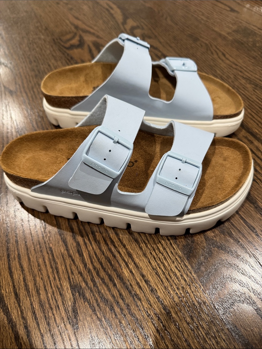 Papelillo By Birkenstock Sandsls Arizona Chunky baby  blue Size 38 (7) - Picture 4 of 7